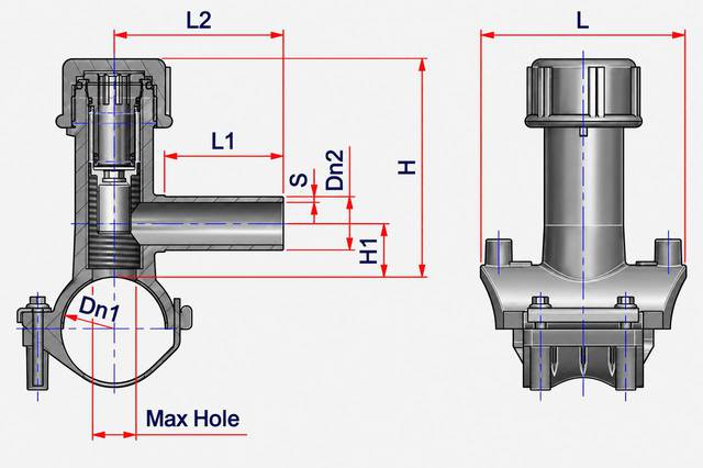 чертеж седелки электросварной elofit d 63х20