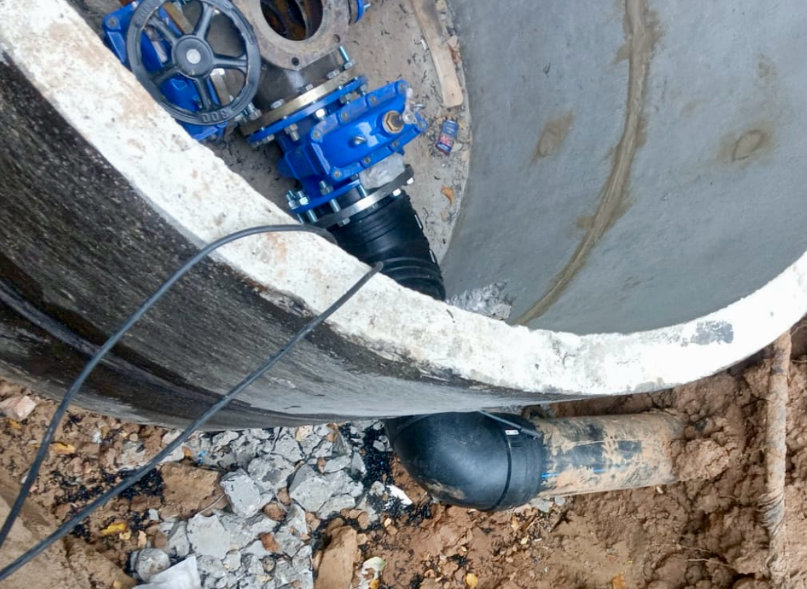 пнд трубопровод с запорной арматурой