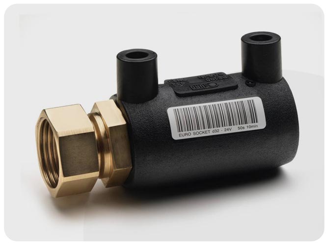 Муфта переходная ПЭ-латунь электросварная с накидной гайкой