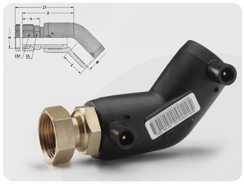поворот электросварной 45 с гайкой